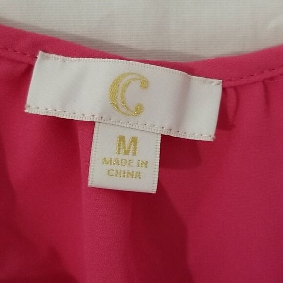 Charming Charlie's Dark Rose‎ Open Shoulder Blouse Size M - Picture 2 of 7